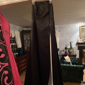 Black and white evening gown